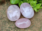 Polished Gemmy Rose Quartz Galets x 20 From Madagascar