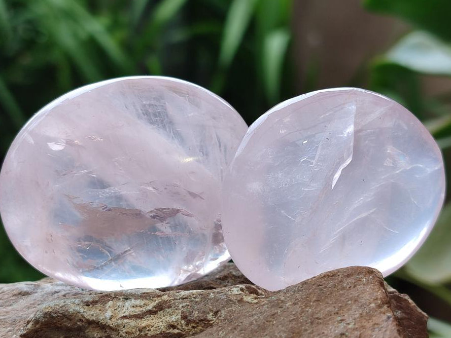 Polished Gemmy Rose Quartz Galets x 20 From Madagascar