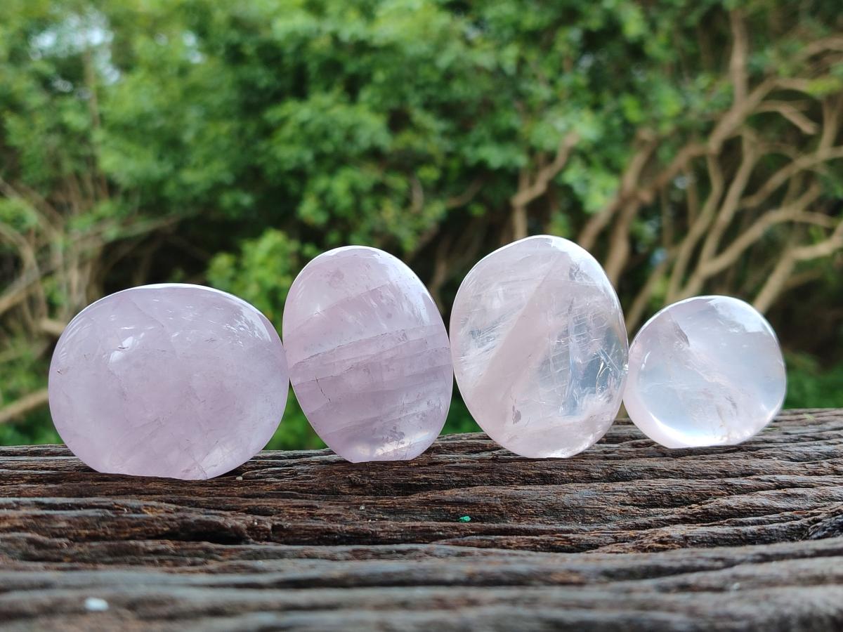 Polished Gemmy Rose Quartz Galets x 20 From Madagascar