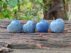 Polished Lazulite Hearts x 35 From Madagascar
