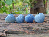 Polished Lazulite Hearts x 35 From Madagascar