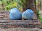 Polished Lazulite Hearts x 35 From Madagascar