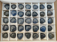 Polished Lazulite Hearts x 35 From Madagascar