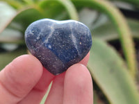 Polished Lazulite Hearts x 35 From Madagascar