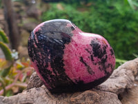 Polished Rhodonite Hearts x 3 From Ambindavato, Madagascar