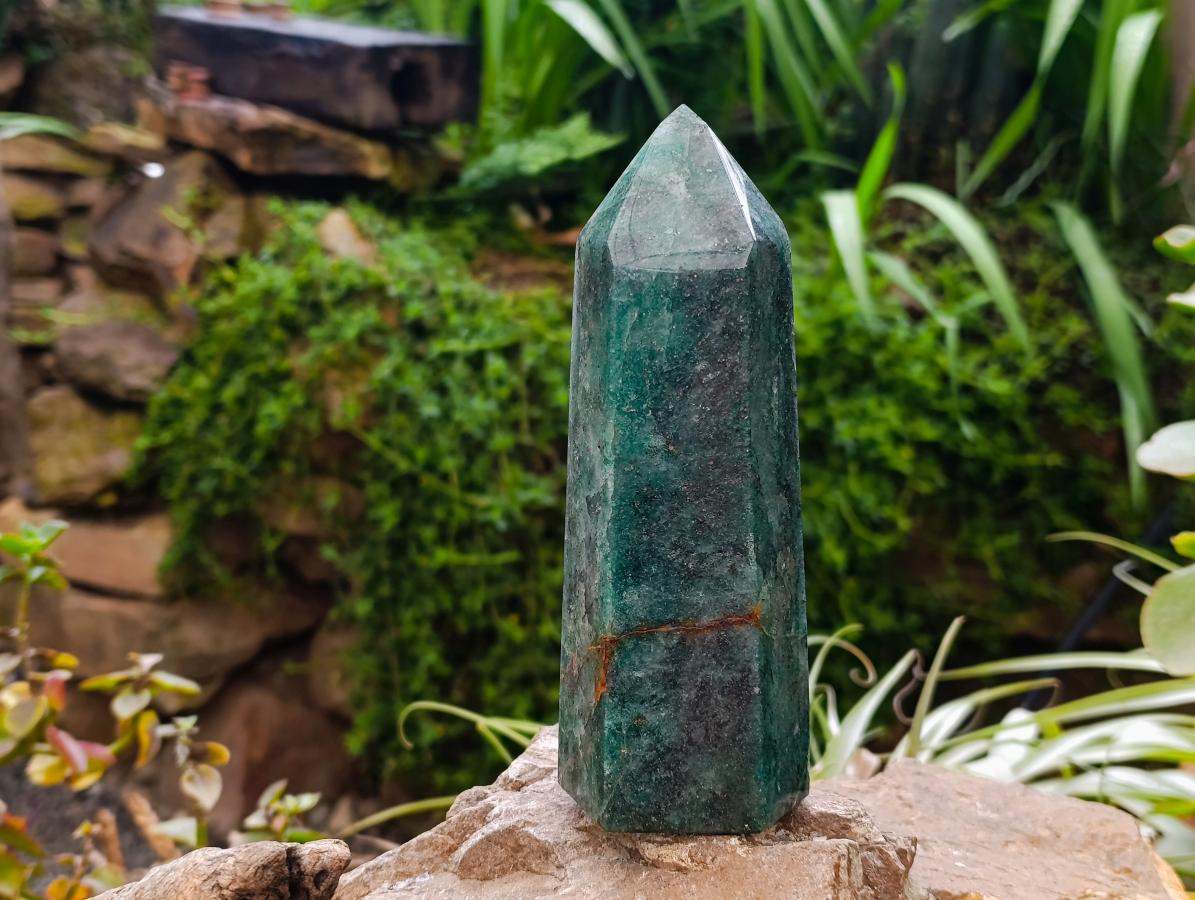 Polished Fuchsite Quartz Crystals x 2 From Andakatany, Madagascar