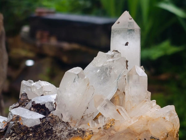 Natural Blacknite Quartz Clusters x 3 From Madagascar