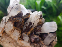 Natural Blacknite Quartz Clusters x 3 From Madagascar