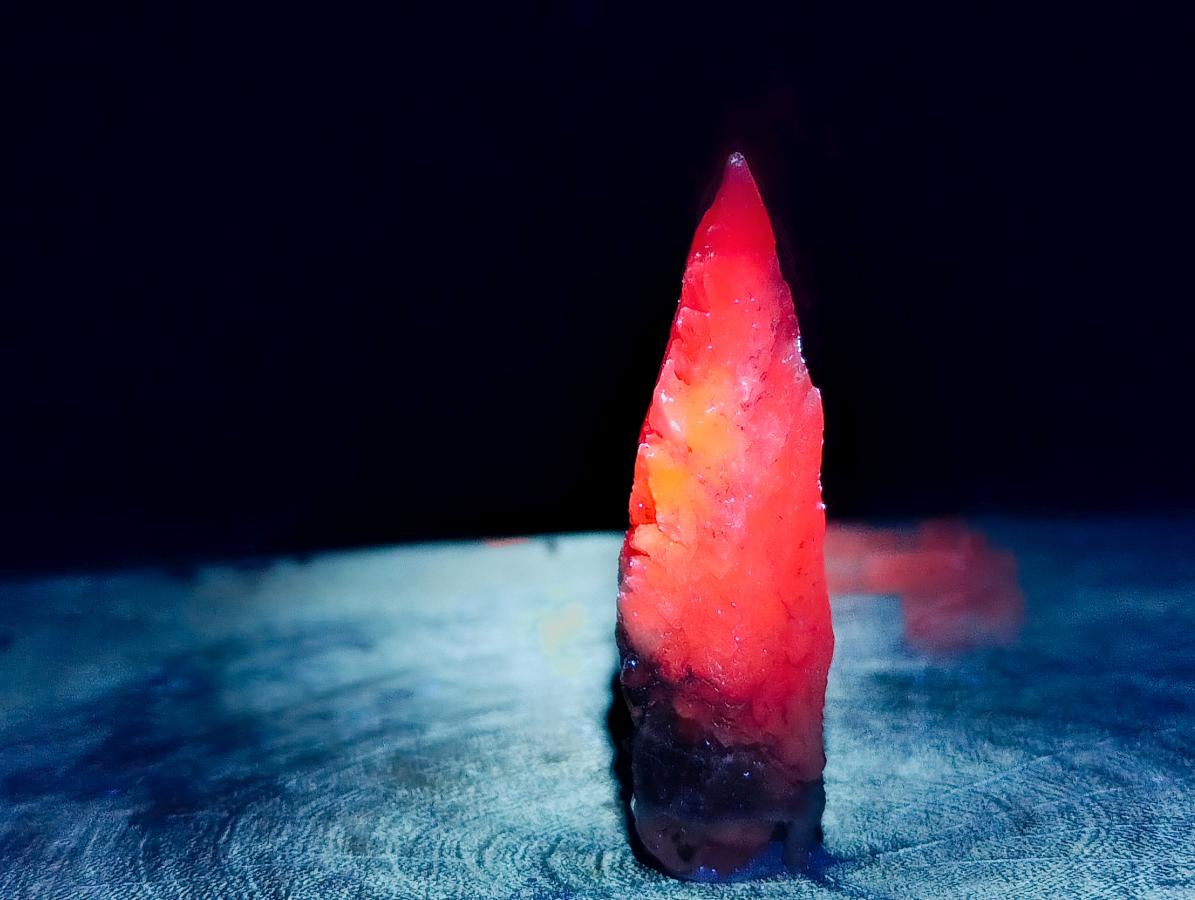 Natural Drusy Quartz Coated Spearhead Calcite Specimens x 35 From Albert's Mountain, Lesotho