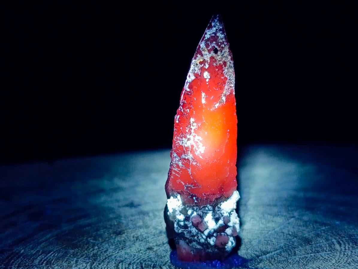 Natural Drusy Quartz Coated Spearhead Calcite Specimens x 35 From Albert's Mountain, Lesotho