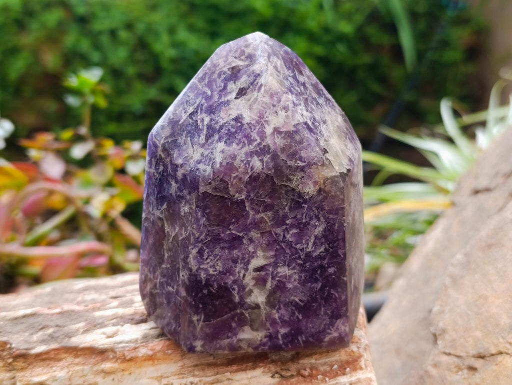 Polished Lepidolite With Pink Rubellite Tourmaline Crystal x 3 From Ambatondrazaka, Madagascar