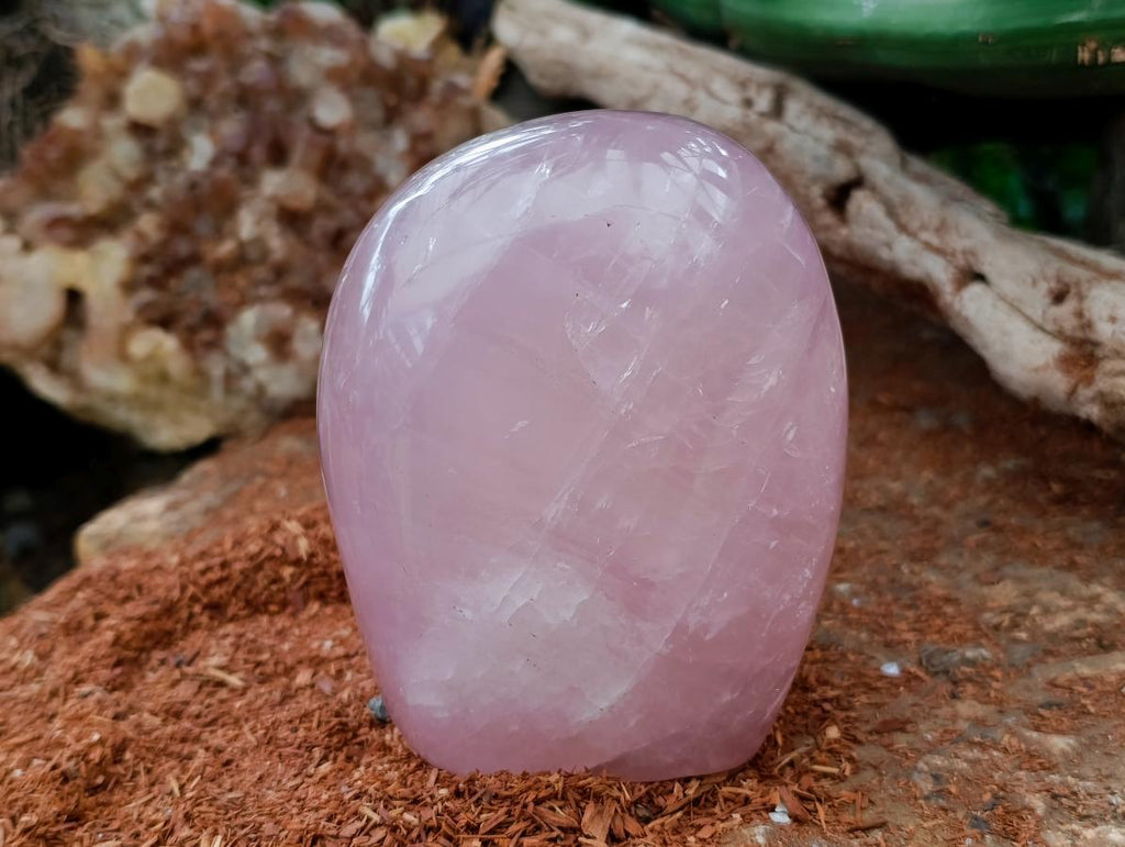 Polished Star Rose Quartz Standing Free Form x 1 From Madagascar