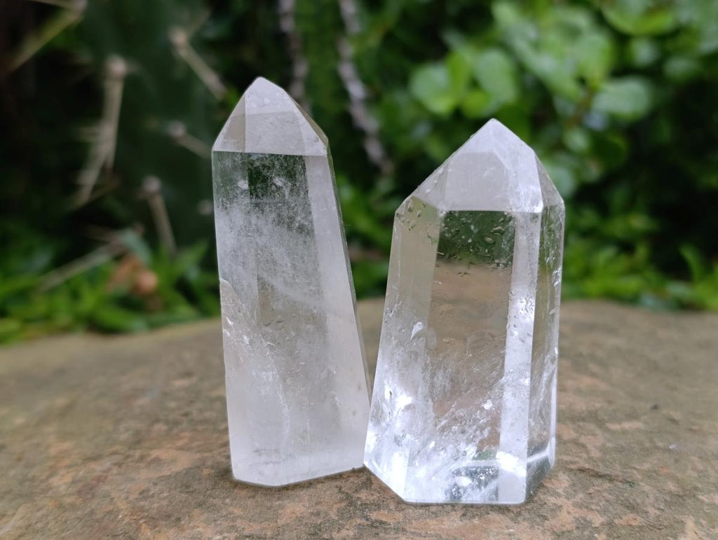 Polished Clear Quartz Crystals x 12 From Madagascar