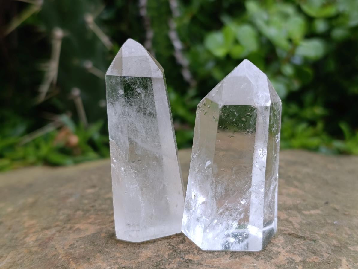 Polished Clear Quartz Crystals x 12 From Madagascar
