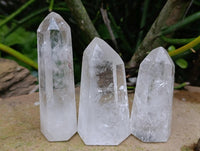 Polished Clear Quartz Crystals x 12 From Madagascar