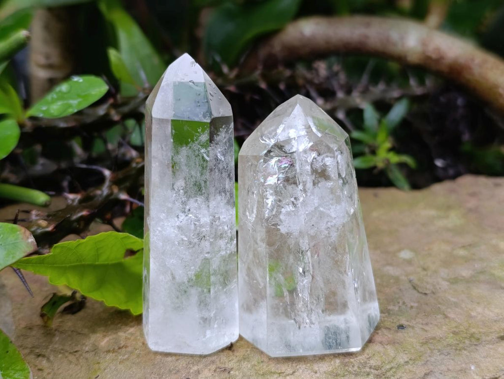 Polished Clear Quartz Crystals x 12 From Madagascar