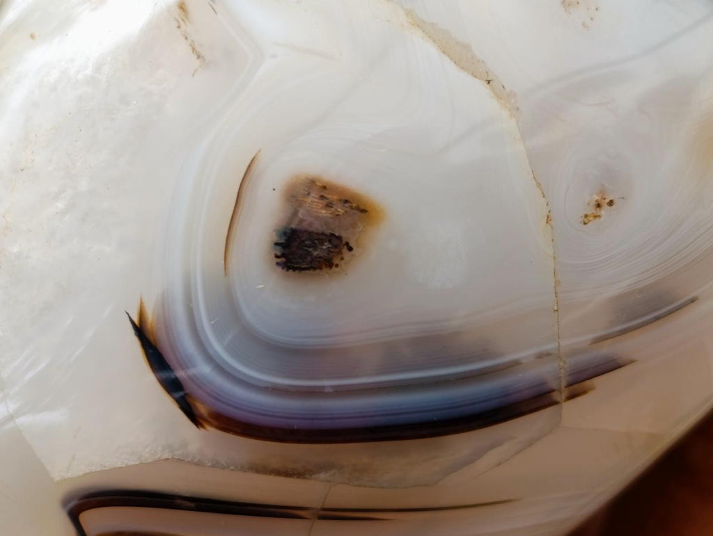 Polished Banded Agate Standing Free Form x 1 From Madagascar - Toprock Gemstones and Minerals 