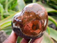 Polished Polychrome Jasper Hearts x 6 From NW Coast, Madagascar