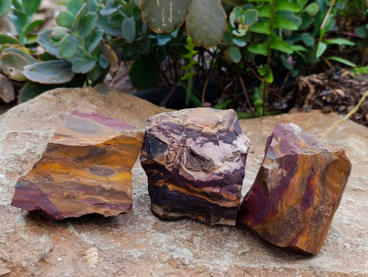Natural Nguni Jasper Cobbed Specimens x 12 From Northern Cape, South Africa