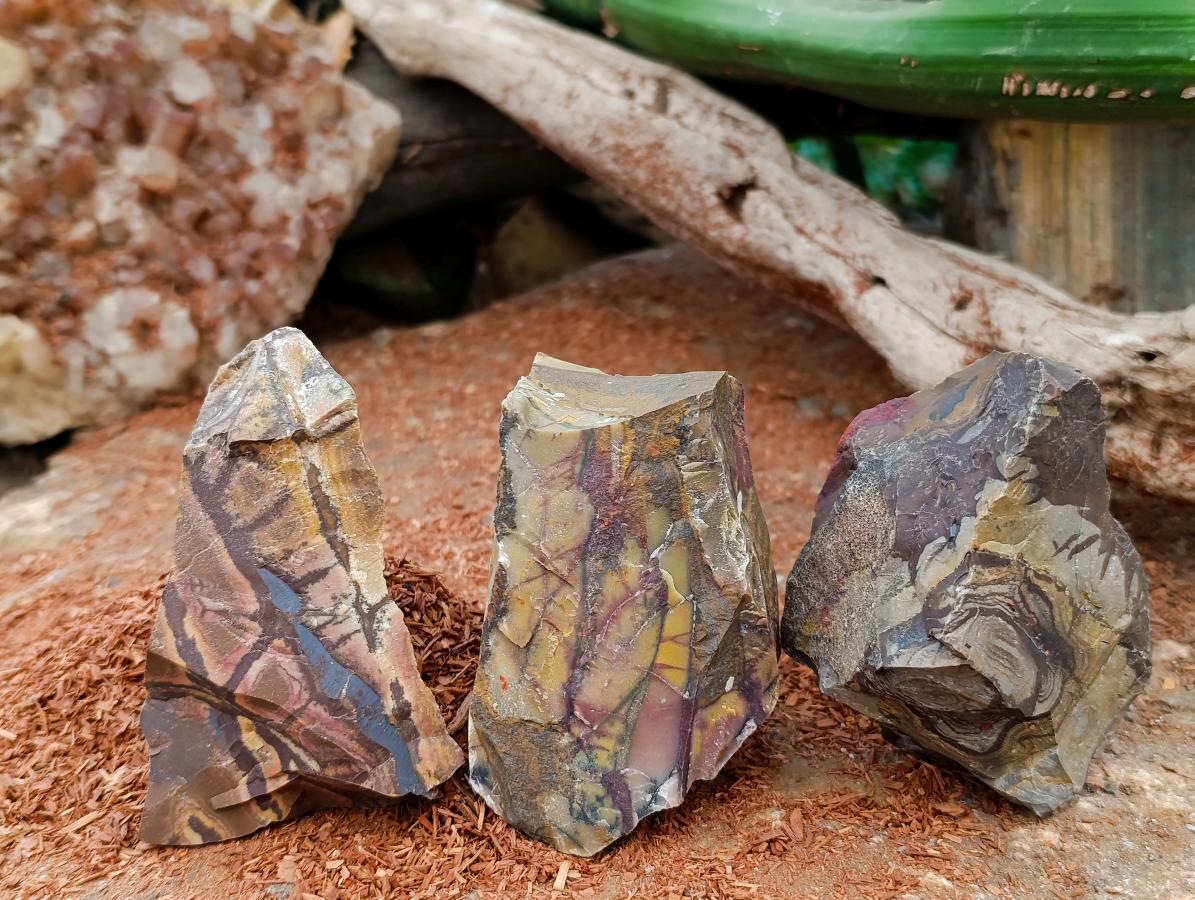 Natural Nguni Jasper Cobbed Specimens x 12 From Northern Cape, South Africa