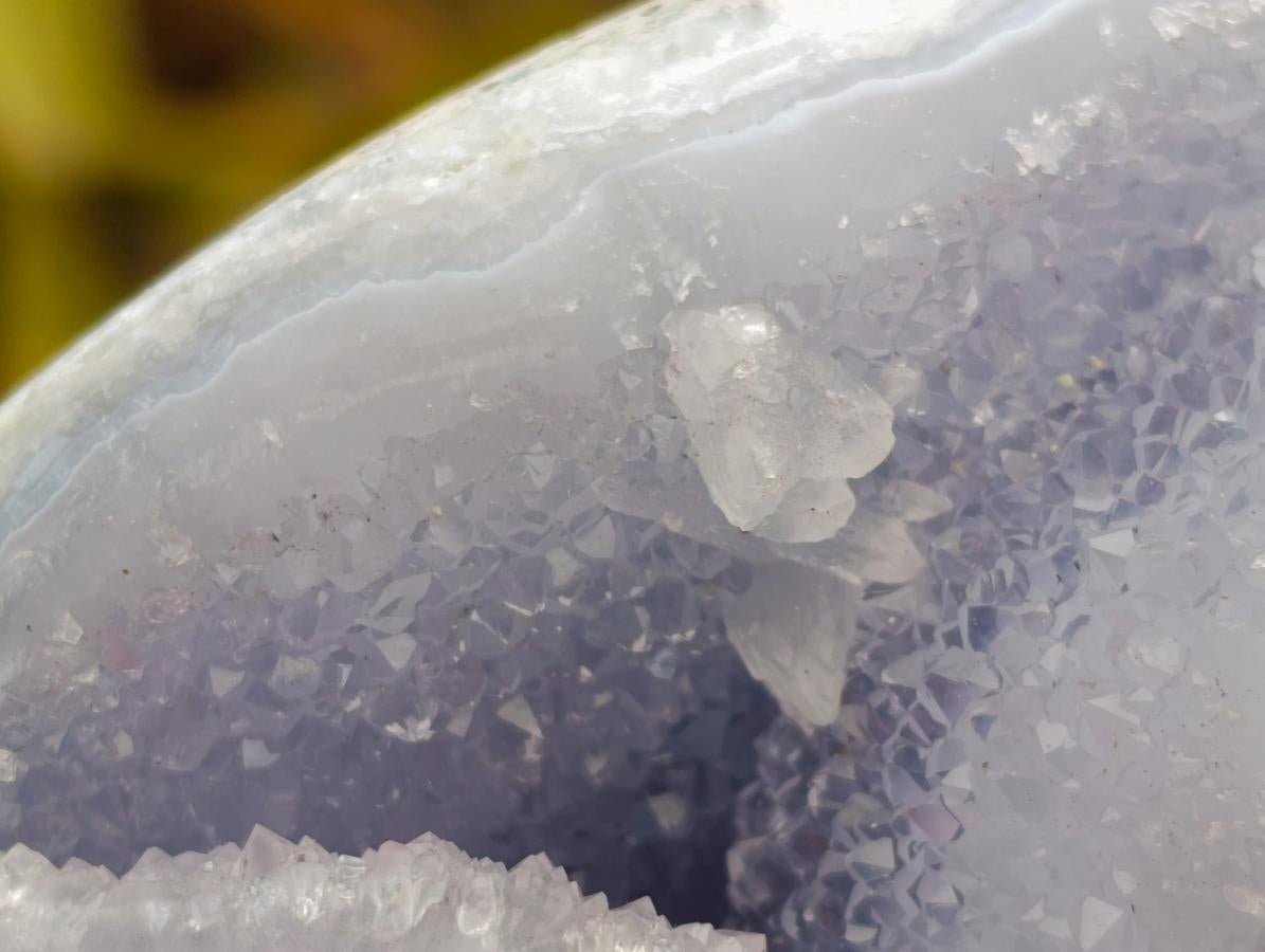 Polished Blue Lace Agate Standing Free Forms x 3 From Nsanje, Malawi