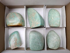 Polished Amazonite Palm Stones x 6 From Zimbabwe