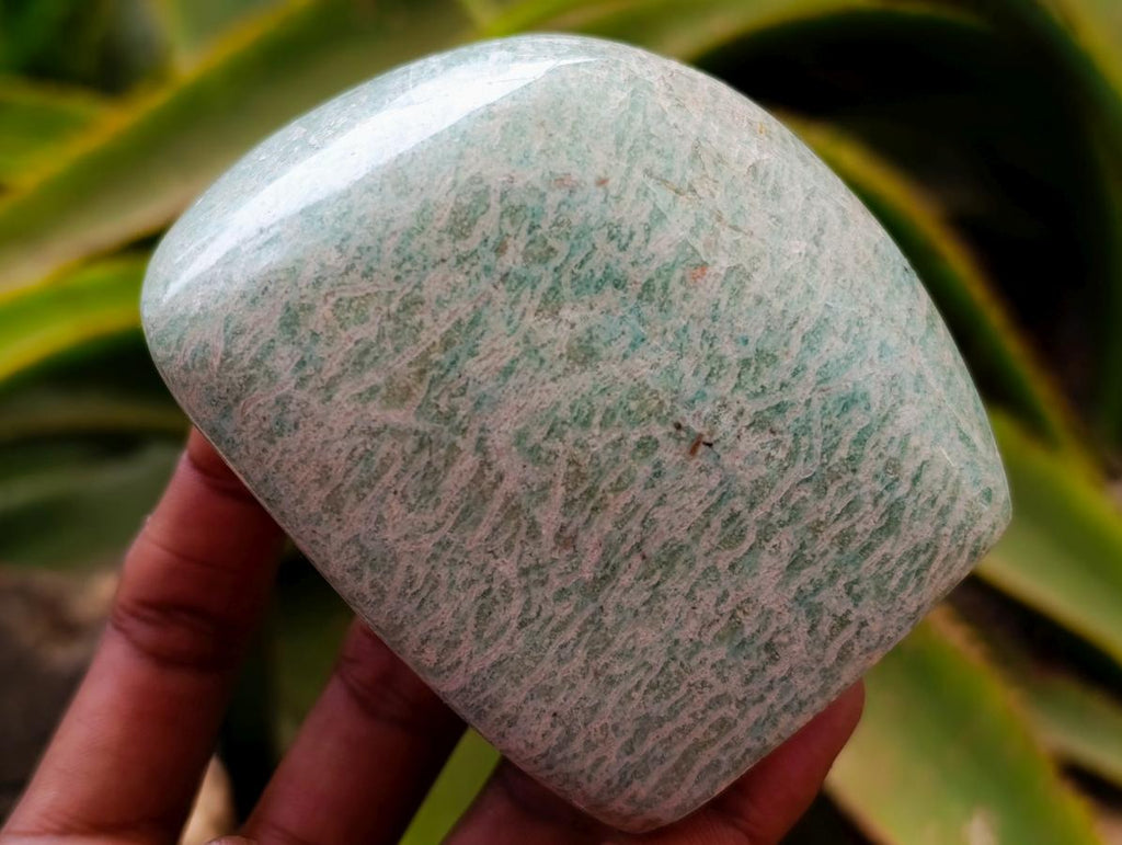Polished Amazonite Palm Stones x 6 From Zimbabwe