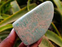 Polished Amazonite Palm Stones x 6 From Zimbabwe