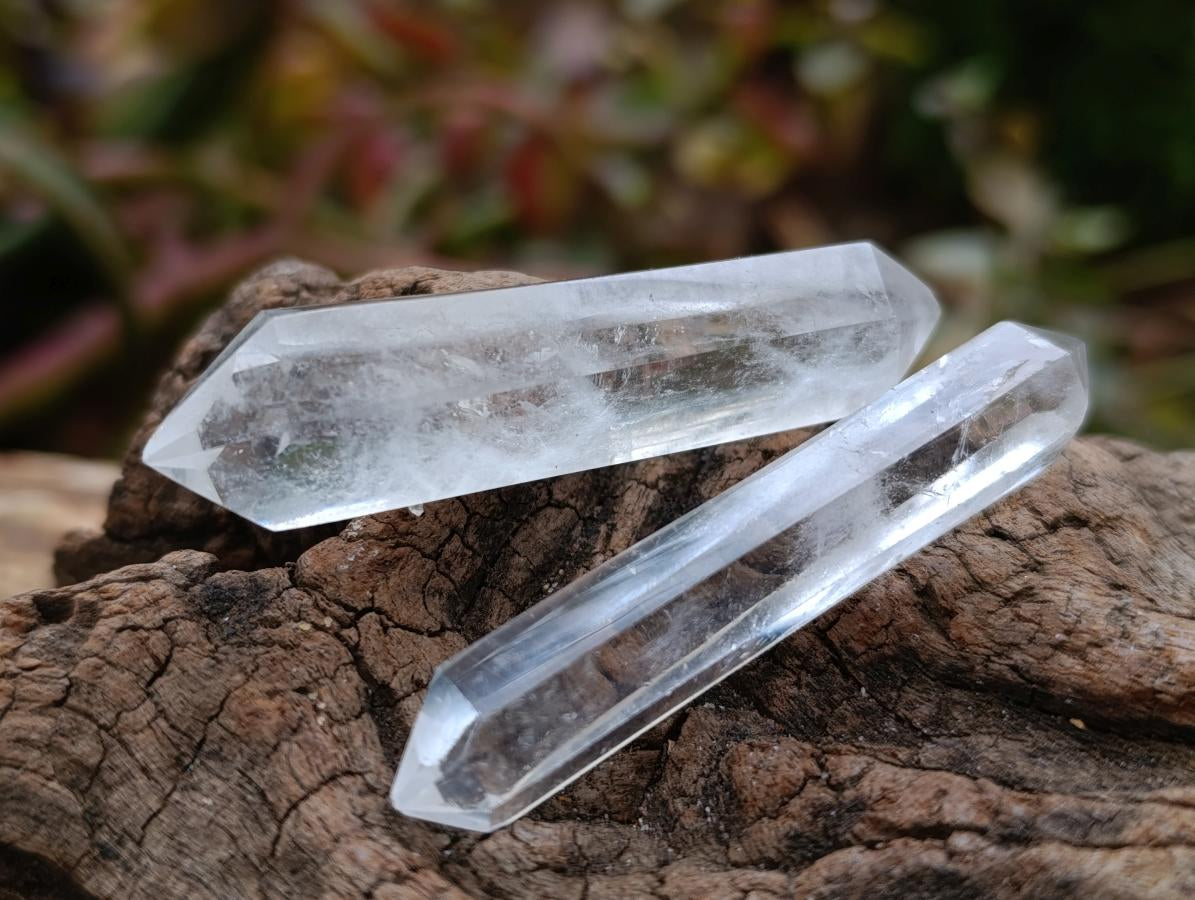 Polished Small Double Terminated Clear Quartz Crystals x 35 From Madagascar