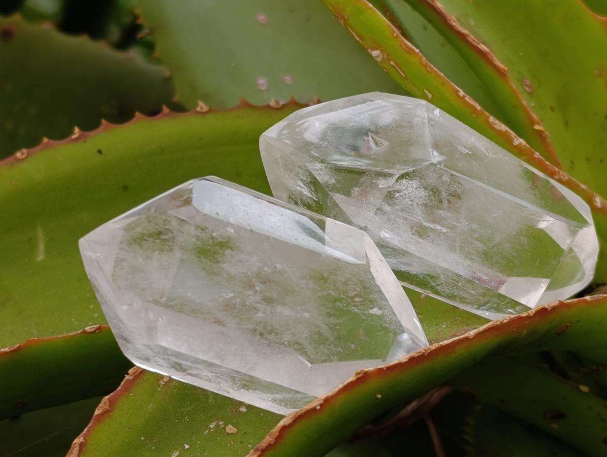 Polished Small Double Terminated Clear Quartz Crystals x 35 From Madagascar