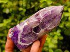 Polished Chevron Amethyst Crystals x 3 From Zambia