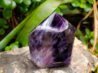 Polished Chevron Amethyst Crystals x 3 From Zambia