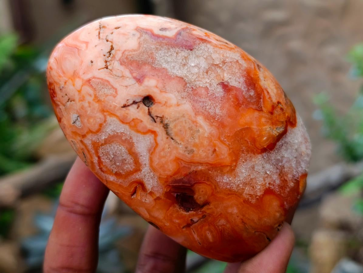 Polished Carnelian Standing Free Forms x 5 From Madagascar - Toprock Gemstones and Minerals 
