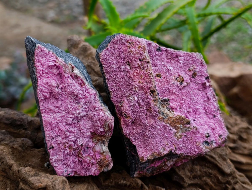 Natural Salrose Specimens x 6 From Kakanda Congo - Toprock Gemstones and Minerals 