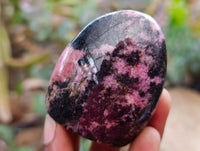 Polished Pink Rhodonite Standing Free Forms x 6 From Madagascar
