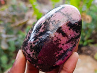 Polished Pink Rhodonite Standing Free Forms x 6 From Madagascar