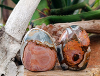 Polished Polychrome Jasper Standing Free Forms x 6 From NW Coast, Madagascar