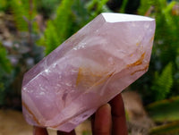 Polished Double Terminated Rose Quartz Crystals x 6 From Madagascar