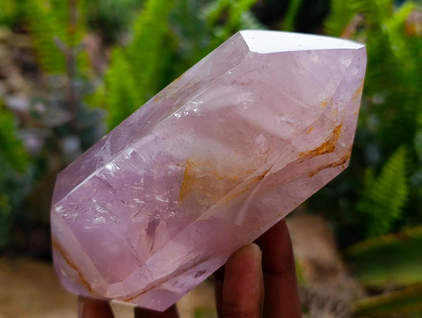 Polished Double Terminated Rose Quartz Crystals x 6 From Madagascar