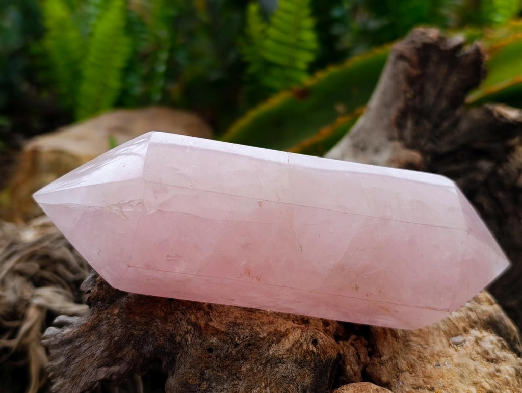 Polished Double Terminated Rose Quartz Crystals x 6 From Madagascar - Toprock Gemstones and Minerals 
