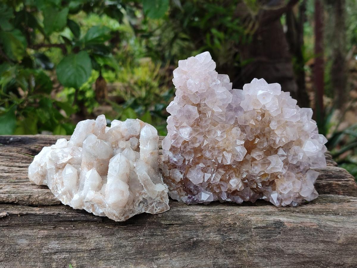 Natural Mixed Spirit Quartz Clusters x 2 From Boekenhouthoek, South Africa