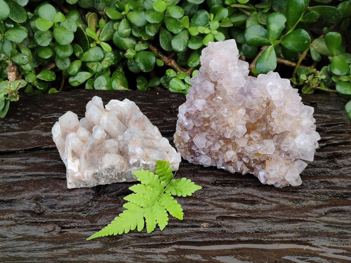 Natural Mixed Spirit Quartz Clusters x 2 From Boekenhouthoek, South Africa