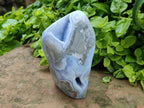Polished Blue Lace Agate Standing Free Form x 1 From Nsanje, Malawi