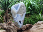 Polished Blue Lace Agate Standing Free Form x 1 From Nsanje, Malawi