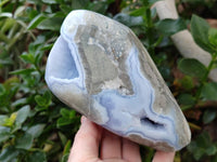Polished Blue Lace Agate Standing Free Form x 1 From Nsanje, Malawi