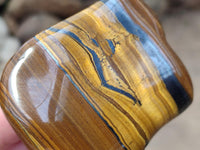 Polished Jumbo Golden Tigers Eye Free Forms x 6 From Prieska, South Africa