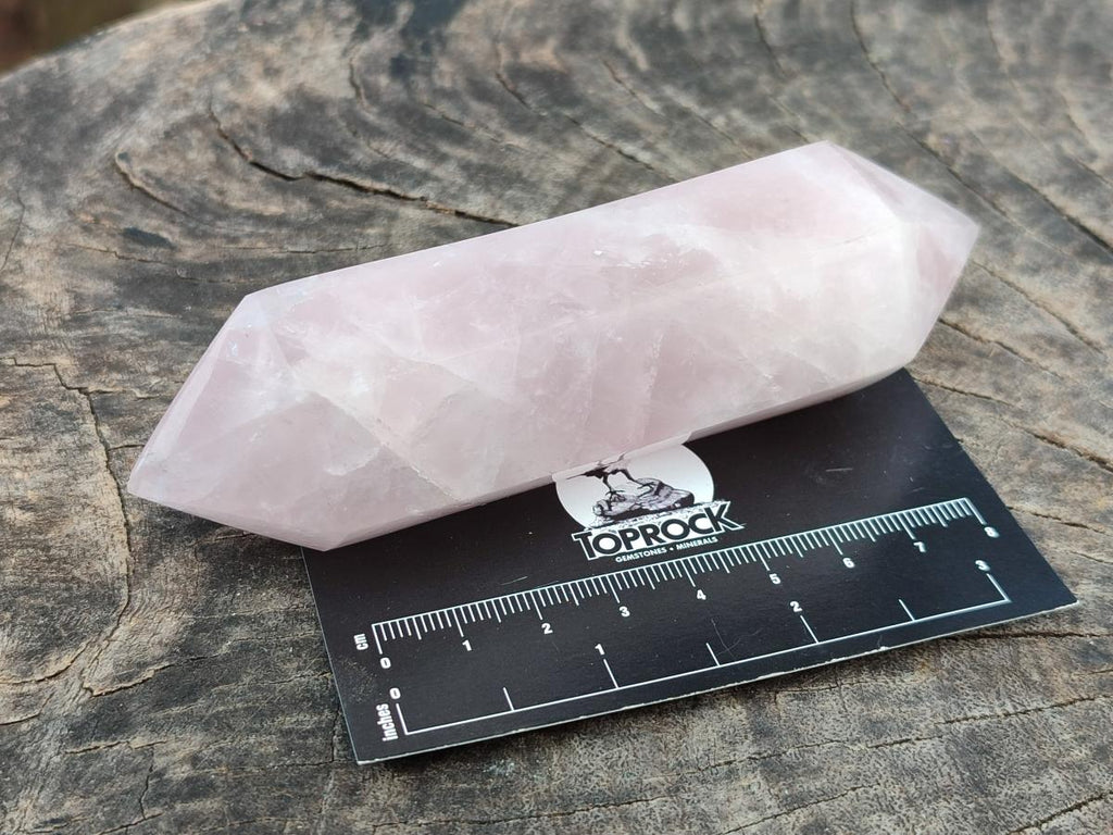 Polished Double Terminated Rose Quartz Crystals x 6 From Madagascar