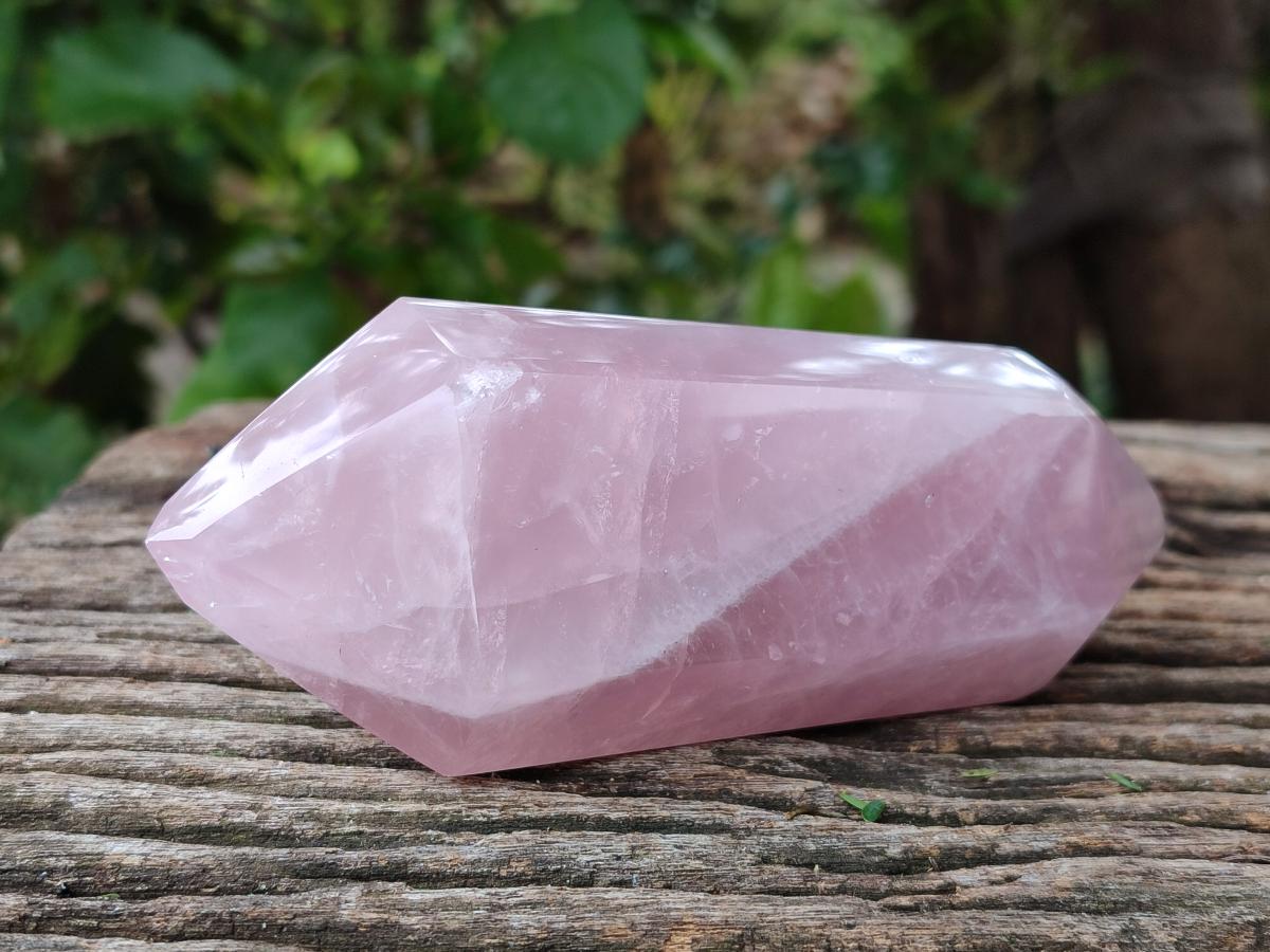 Polished Double Terminated Rose Quartz Crystals x 6 From Madagascar