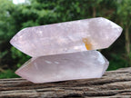 Polished Double Terminated Rose Quartz Crystals x 6 From Madagascar