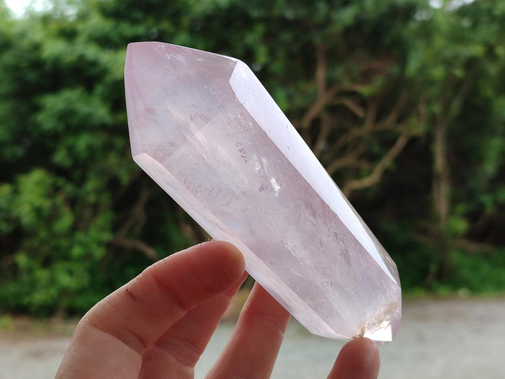 Polished Double Terminated Rose Quartz Crystals x 6 From Madagascar